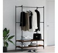 vidaXL Porte-vêtements avec étagères chêne marron bois d'ingénierie
