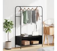 vidaXL Porte-vêtements avec étagères Chêne noir 100x44x160 cm