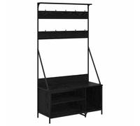 vidaXL Porte-vêtements Chêne noir 100 x 41 x 184 cm Bois d'ingénierie