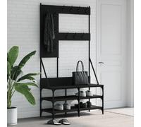 VIDAXL Porte-vêtements et Rangement Chaussures Noir