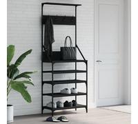 vidaXL Porte-vêtements et rangement - Noir