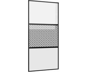 vidaXL Porte vitrée noire 102,5 x 2 x 205 cm en aluminium