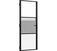 vidaXL Porte vitrée noire 83 x 3,5 x 201,5 cm en aluminium