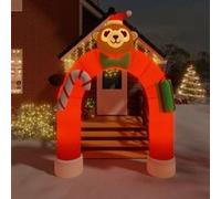vidaXL Porte Voûtée Gonflable de Noël avec LED Décoration de Noël Ornement de Vacances Décoration de Fête Ornement de Jardin Extérieur 380 cm G