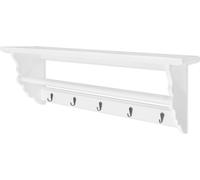 vidaXL Portemanteau MDF Blanc Style Baroque - Portemanteau - Portemanteau mural - Barre à crochets
