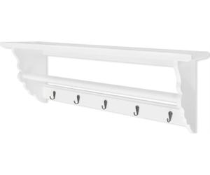 vidaXL Portemanteau MDF Blanc Style Baroque - Portemanteau - Portemanteau mural - Barre à crochets