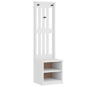 vidaXL Portemanteau SANDENS blanc 45x40x159,5 cm bois massif pin