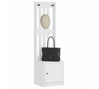 vidaXL Portemanteau SANDNES blanc 45x40x159,5 cm bois massif pin, banc de couloir, meuble de rangement de couloir 4010486