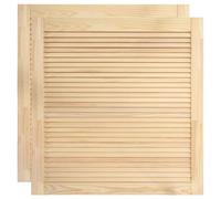 vidaXL Portes à persiennes 2 pcs Bois de pin massif 61,5x59,4 cm