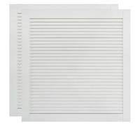 vidaXL Portes à persiennes 2 pcs Bois de pin massif Blanc 61,5x59,4 cm
