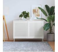 vidaXL Portes à persiennes 2 pcs Bois de pin massif Blanc 69x59,4 cm