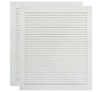 vidaXL Portes à persiennes 2 pcs Bois de pin massif Blanc 69x59,4 cm