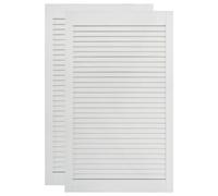vidaXL Portes à persiennes 2 pcs Bois de pin massif Blanc 99,3x49,4 cm