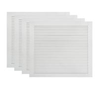 vidaXL Portes à persiennes 4 pcs Bois de pin massif Blanc 39,5x49,4 cm