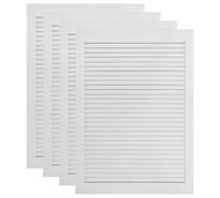 Portes d armoire à persiennes 4 pcs blanc 69x39,4 cm pin massif
