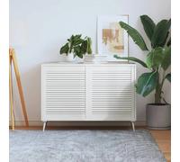 VidaXL Portes Armoire à Persiennes 2 pcs Blanc 69x59.4 cm