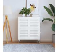 vidaXL Portes Armoire Persiennes 4pcs Blanc