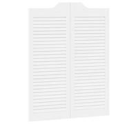 vidaXL : Portes battantes, 100 x 40 cm, en bois massif de pin, blanches