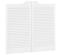 vidaXL : Portes battantes, 90 x 40 cm, en bois massif de pin, blanches