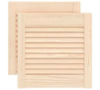 vidaXL Portes d'Armoire à Persiennes 2 pcs, Portes de Placard à Chaussures, Panneaux de Radiateur, Décoration d'Intérieur, Bois de Pin Massif