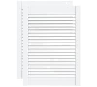 vidaXL Portes d'Armoire à Persiennes 2 pcs, Portes de Placard à Chaussures, Panneaux de Radiateur, Décoration d'Intérieur, Blanc Bois de Pin Massif