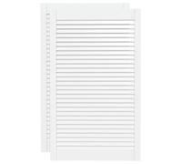 vidaXL Portes d'Armoire à Persiennes 2 pcs, Portes de Placard à Chaussures, Panneaux de Radiateur, Décoration d'Intérieur, Blanc Bois de Pin Massif
