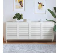 vidaXL Portes d'armoire à persiennes 4 pcs blanc