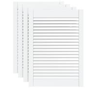 vidaXL Portes d'Armoire à Persiennes 4 pcs, Portes de Placard à Chaussures, Panneaux de Radiateur, Décoration d'Intérieur, Blanc Bois de Pin Massif