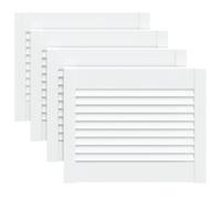 vidaXL Portes d'Armoire à Persiennes 4 pcs, Portes de Placard à Chaussures, Panneaux de Radiateur, Décoration d'Intérieur, Blanc Bois de Pin Massif