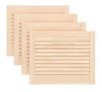 vidaXL Portes d'Armoire à Persiennes 4 pcs, Portes de Placard à Chaussures, Panneaux de Radiateur, Décoration d'Intérieur, Bois de Pin Massif
