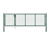 vidaXL Portillon Acier 350x100 cm Vert