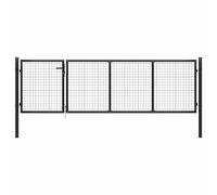 vidaXL Portillon acier 350x75 cm - Anthracite