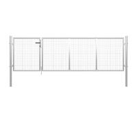 vidaXL Portillon acier 350x75 cm - Argenté