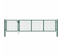 vidaXL Portillon Acier - Vert