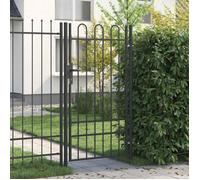 VIDAXL Portillon gris en acier revêtu de poudre 100 x 175 cm - porte de clôture