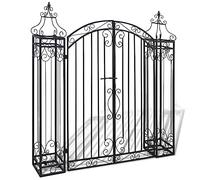 vidaXL Portillon ornemental de jardin Fer forgé 122 x 20,5 x 134 cm