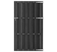 vidaXL Portillon Portail de Jardin Porte de Patio Barrière de Sécurité de Jardin Portail d'Extérieur Entrée Allée WPC 100x180 cm Gris