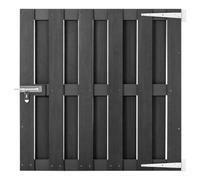 vidaXL Portillon Portail de Jardin Porte de Patio Portillon de Terrasse Portail de Patio Porte d'Extérieur Durable WPC 100x100 cm Gris