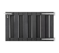 vidaXL Portillon Portail de Jardin Porte de Patio Portillon de Terrasse Portail de Patio Porte d'Extérieur Durable WPC 100x60 cm Gris