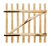 vidaXL Portillon de Clôture Simple Bois de Noisetier 100x100 cm Porte Jardin