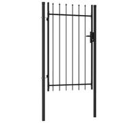 vidaXL Portillon simple porte 1x1,5 m - Noir