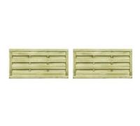 vidaXL Portillons 2 pcs bois de pin imprégné 150 x 75 cm Vert