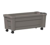 Vidaxl Pot Calypso Avec Roues Gris 79 X 35 X 33 Cm Pp