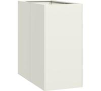 vidaXL Pot de fleurs blanc 40x80x80 cm acier