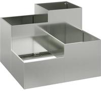 vidaXL Pot de fleurs de jardin Argent 80 x 80 x 60 cm Acier galvanisé