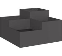 vidaXL Pot de fleurs de jardin noir 100 x 100 x 48 cm acier