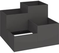 vidaXL Pot de fleurs de jardin noir 100 x 100 x 60 cm acier