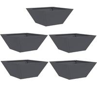 vidaXL Pot de jardin 5 pcs Anthracite 35 x 35 x 15 cm