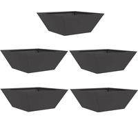 vidaXL Pot de jardin 5 pcs noir 40 x 40 x 15 cm