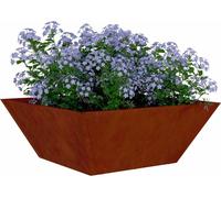 vidaXL Pot de jardin 5 pcs Rouillé 40 x 40 x 15 cm Acier résistant aux intempéries